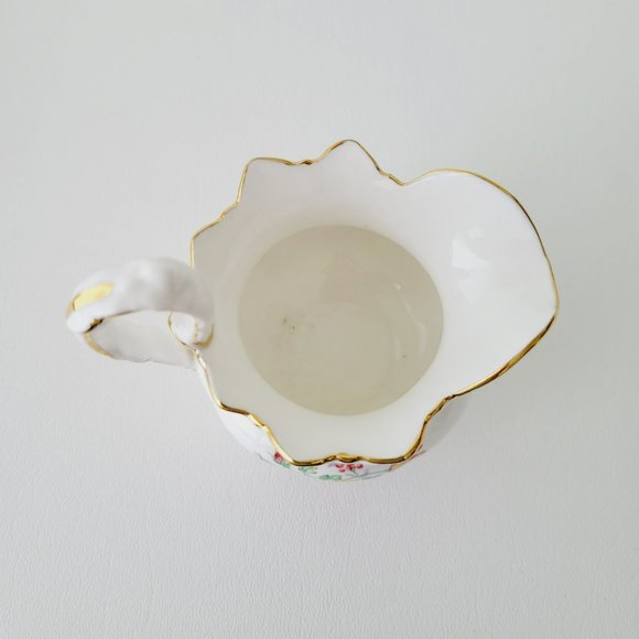 Vintage Aynsley Demitasse Floral 4fl. oz. Footed Creamer & Sugar Bowl, England - Picture 11 of 15